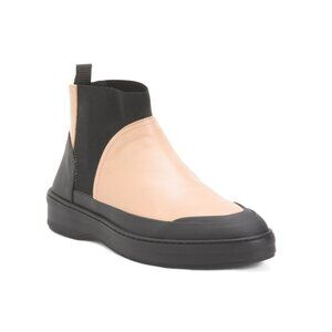 JACK ERWIN Beige Leather Thea Weather Resistant Boots